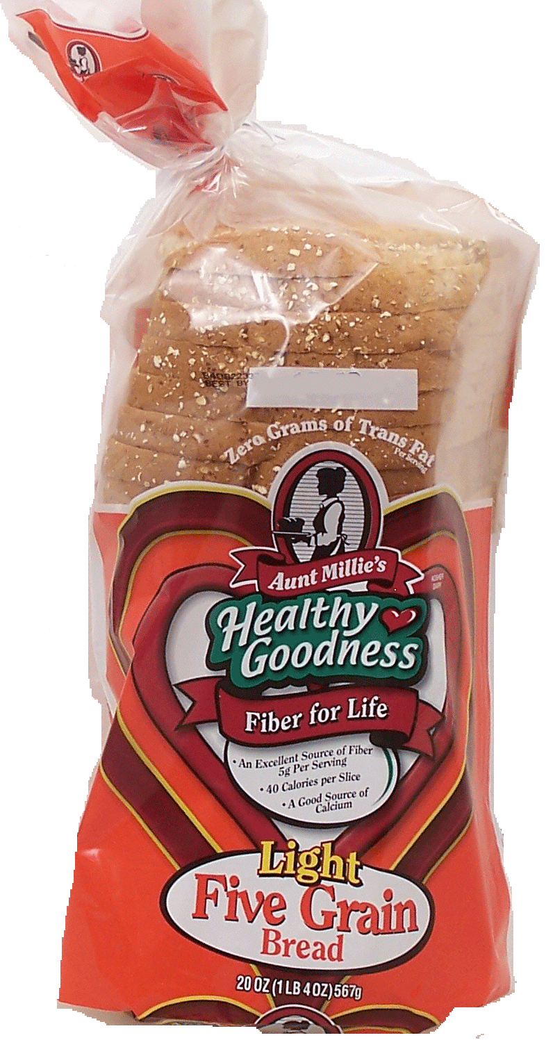 Aunt Milie's&nbsp;Healthy Goodness&nbsp;light five grain sliced bread loaf Full-Size Picture